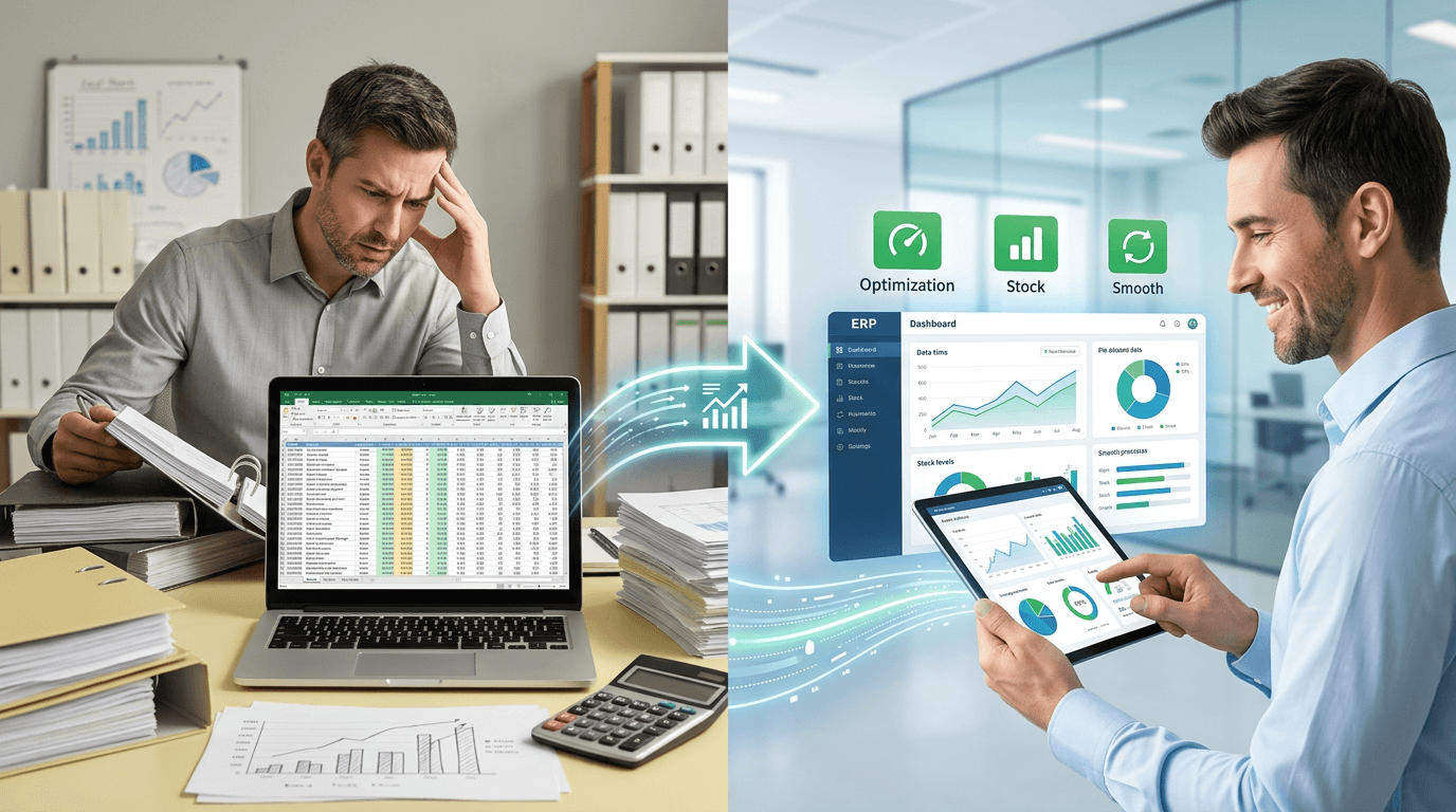 Featured image for: Por qué migrar tu control de inventario en Excel a un ERP automatizado